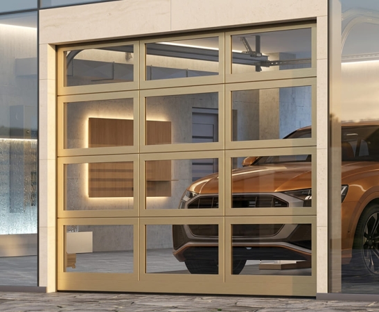 Панорамные ворота Алютех AluPro в Черкесске