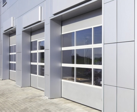 Панорамные ворота Алютех Alutrend в Черкесске