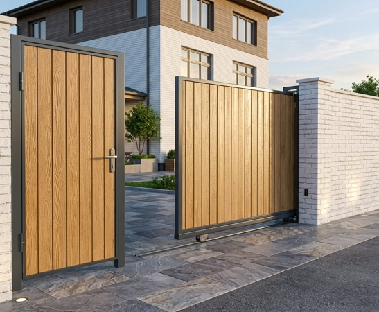 Деревянные ворота в Черкесске