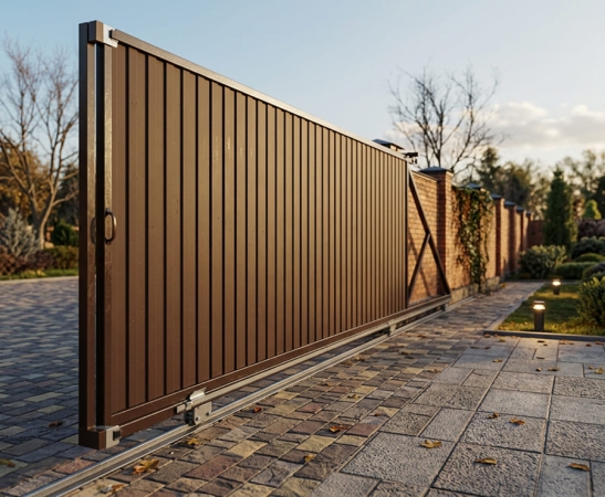 Откатные ворота в Черкесске